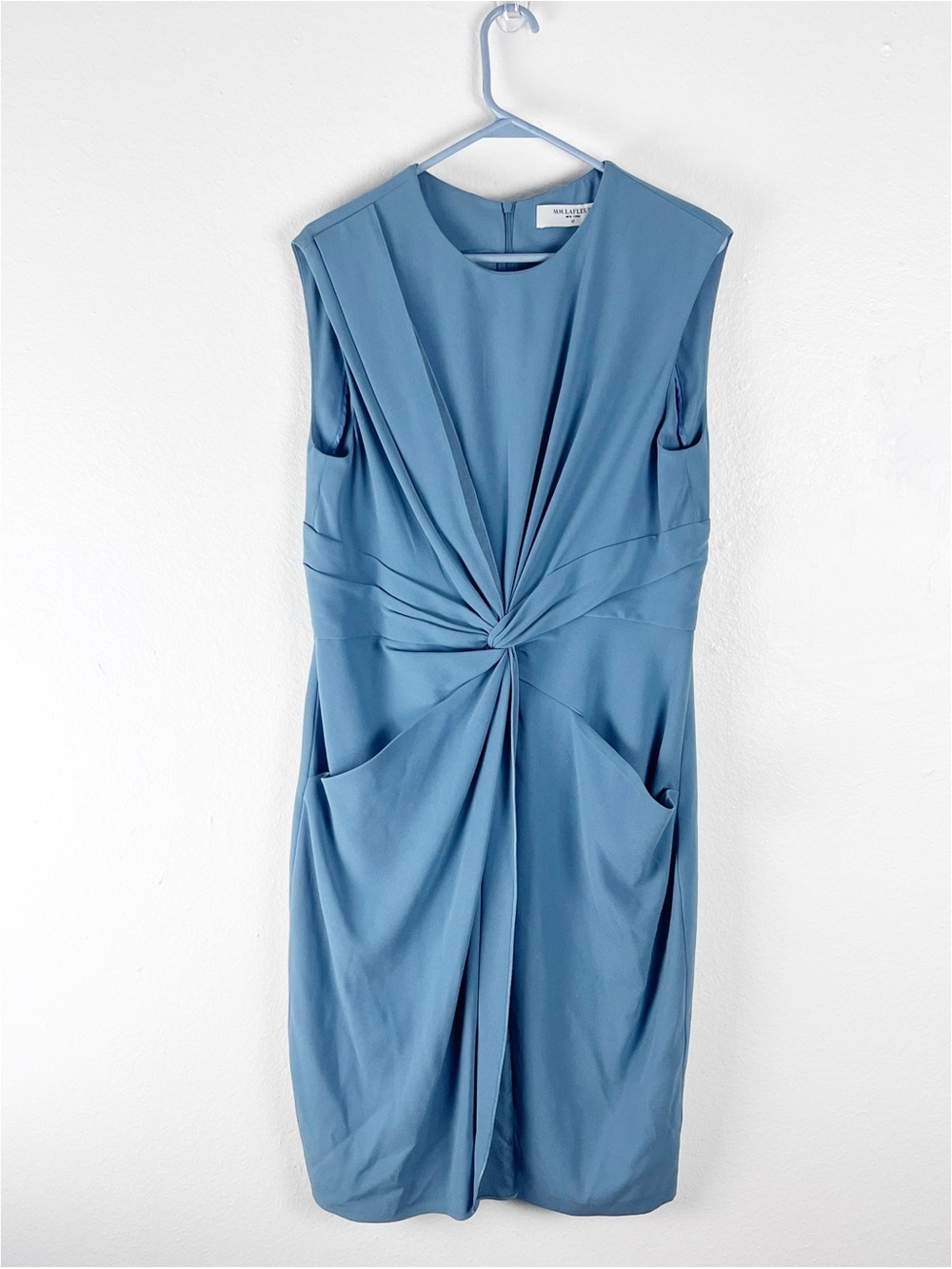 M.M. LAFLEUR Twisted Knot Font Pockets Sleeveless Dress Size 14 Career Classic